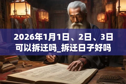 2026年1月1日、2日、3日可以拆迁吗_拆迁日子好吗