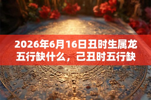 2026年6月16日丑时生属龙五行缺什么，己丑时五行缺什么