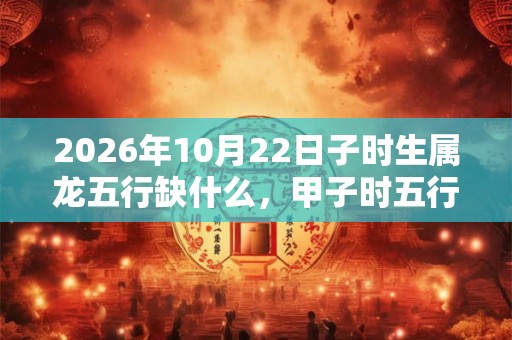 2026年10月22日子时生属龙五行缺什么,甲子时五行缺什么 2026年10月22日子时生属龙五行缺什么,甲子时五行缺什么
