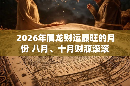 2026年属龙财运最旺的月份 八月、十月财源滚滚