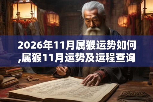 2026年11月属猴运势如何,属猴11月运势及运程查询