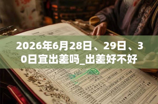 2026年6月28日、29日、30日宜出差吗_出差好不好