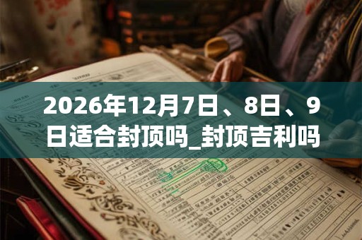 2026年12月7日、8日、9日适合封顶吗_封顶吉利吗