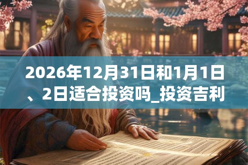 2026年12月31日和1月1日、2日适合投资吗_投资吉利吗