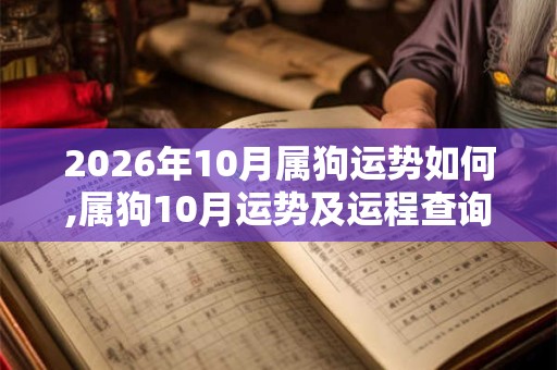 2026年10月属狗运势如何,属狗10月运势及运程查询