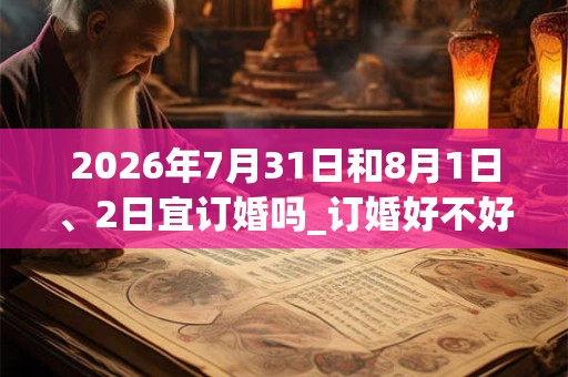 2026年7月31日和8月1日、2日宜订婚吗_订婚好不好
