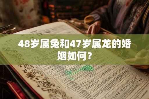 48岁属兔和47岁属龙的婚姻如何? 48岁属兔和47岁属龙的婚姻如何?