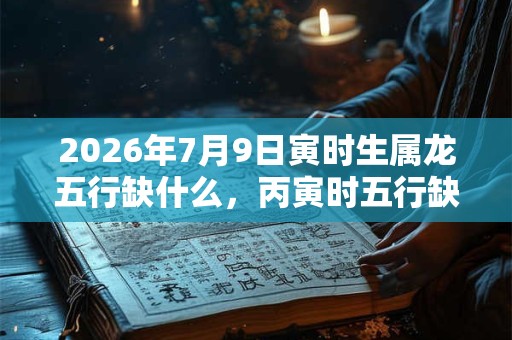 2026年7月9日寅时生属龙五行缺什么，丙寅时五行缺什么
