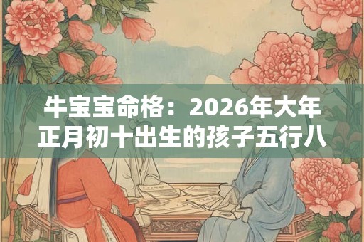 牛宝宝命格：2026年大年正月初十出生的孩子五行八字查询