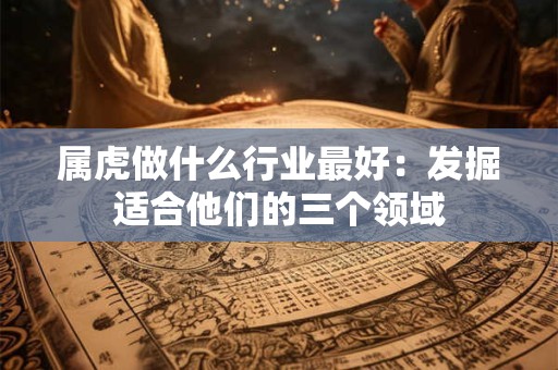 属虎做什么行业最好:发掘适合他们的三个领域 属虎做什么行业最好:发掘适合他们的三个领域