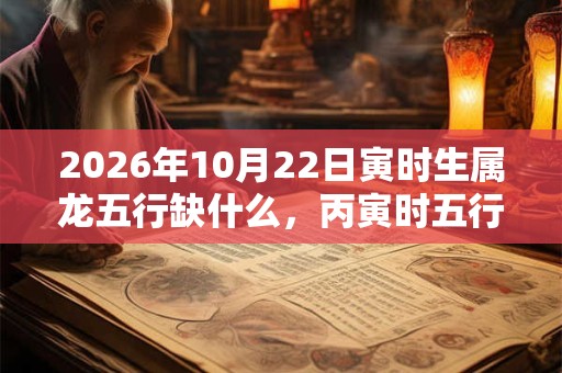 2026年10月22日寅时生属龙五行缺什么，丙寅时五行缺什么