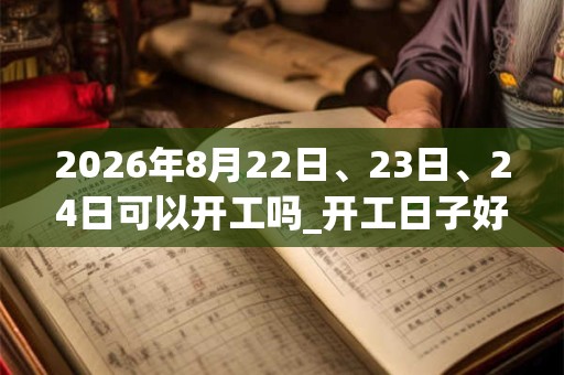 2026年8月22日、23日、24日可以开工吗_开工日子好吗