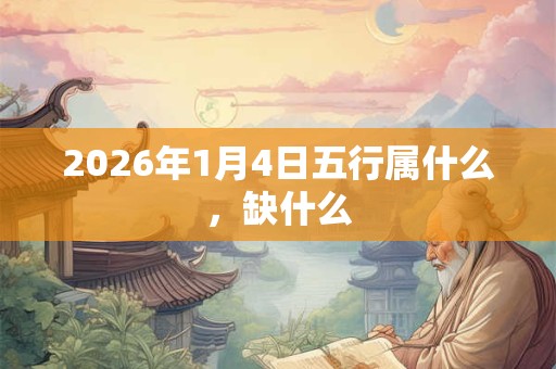 2026年1月4日五行属什么，缺什么