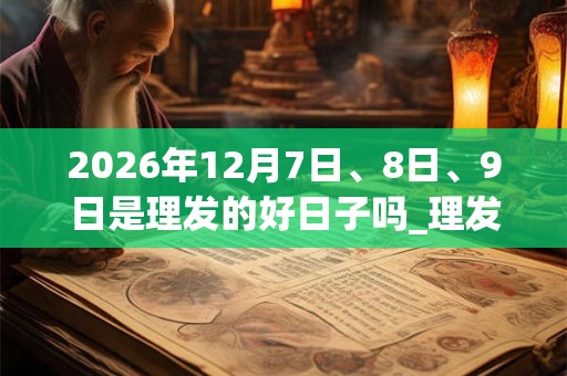 2026年12月7日、8日、9日是理发的好日子吗_理发可以吗
