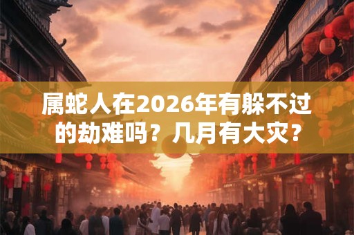 属蛇人在2026年有躲不过的劫难吗？几月有大灾？