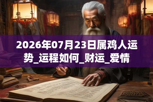 2026年07月23日属鸡人运势_运程如何_财运_爱情 2026年07月23日属鸡人运势_运程如何_财运_爱情