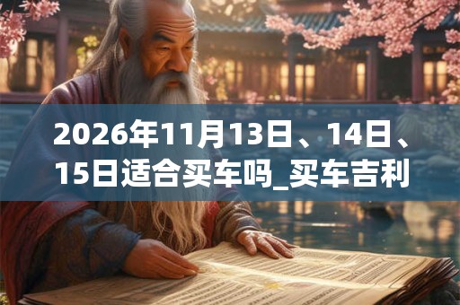 2026年11月13日、14日、15日适合买车吗_买车吉利吗 2026年11月13日、14日、15日适合买车吗_买车吉利吗