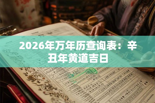 2026年万年历查询表：辛丑年黄道吉日