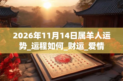 2026年11月14日属羊人运势_运程如何_财运_爱情 2026年11月14日属羊人运势_运程如何_财运_爱情