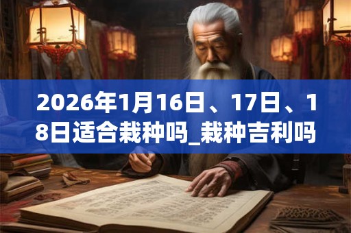 2026年1月16日、17日、18日适合栽种吗_栽种吉利吗