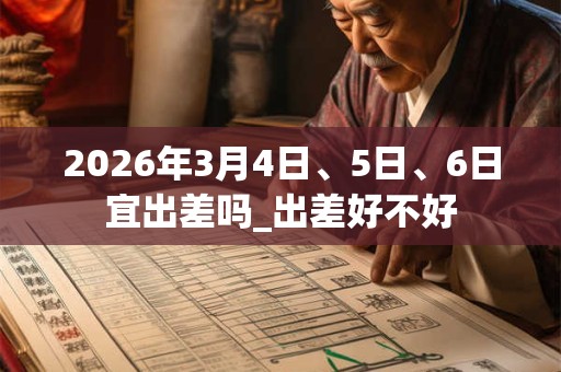 2026年3月4日、5日、6日宜出差吗_出差好不好