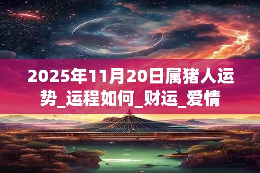 2025年11月20日属猪人运势_运程如何_财运_爱情