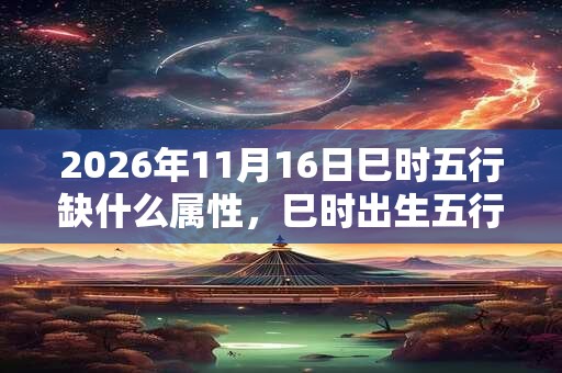 2026年11月16日巳时五行缺什么属性，巳时出生五行缺什么