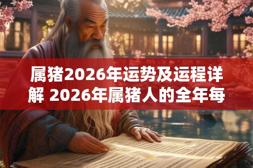 属猪2026年运势及运程详解 2026年属猪人的全年每月运势