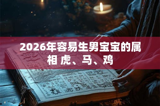 2026年容易生男宝宝的属相 虎、马、鸡