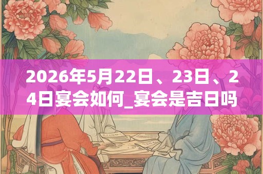 2026年5月22日、23日、24日宴会如何_宴会是吉日吗