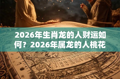 2026年生肖龙的人财运如何？2026年属龙的人桃花运如何？