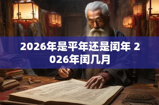 2026年是平年还是闰年 2026年闰几月