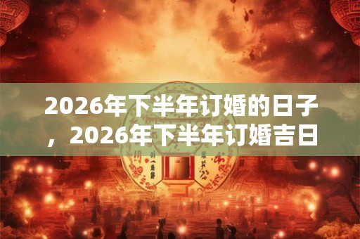 2026年下半年订婚的日子，2026年下半年订婚吉日一览表