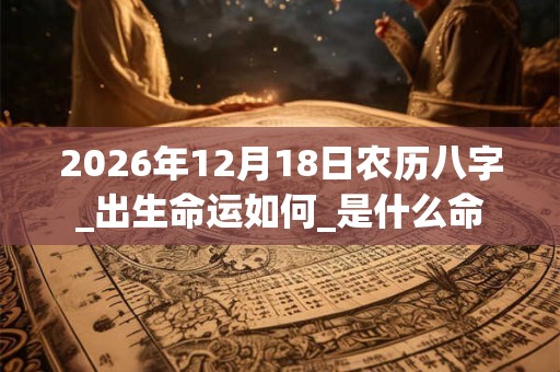 2026年12月18日农历八字_出生命运如何_是什么命
