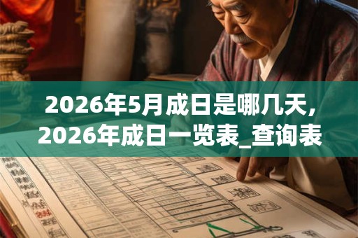2026年5月成日是哪几天,2026年成日一览表_查询表