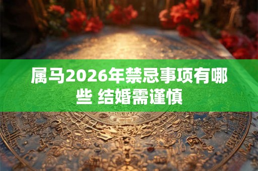 属马2026年禁忌事项有哪些 结婚需谨慎