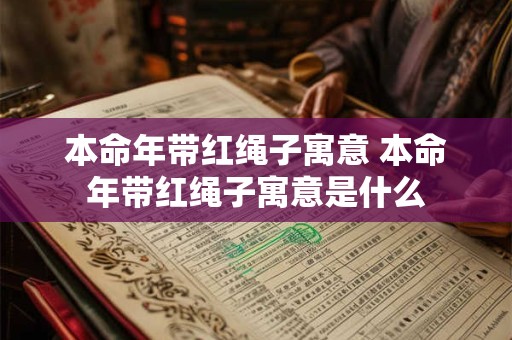 本命年带红绳子寓意 本命年带红绳子寓意是什么 本命年带红绳子寓意 本命年带红绳子寓意是什么