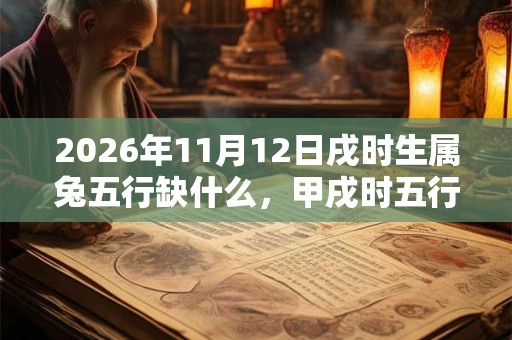 2026年11月12日戌时生属兔五行缺什么，甲戌时五行缺什么