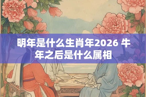 明年是什么生肖年2026 牛年之后是什么属相 明年是什么生肖年2026 牛年之后是什么属相