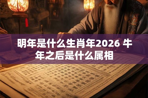 明年是什么生肖年2026 牛年之后是什么属相