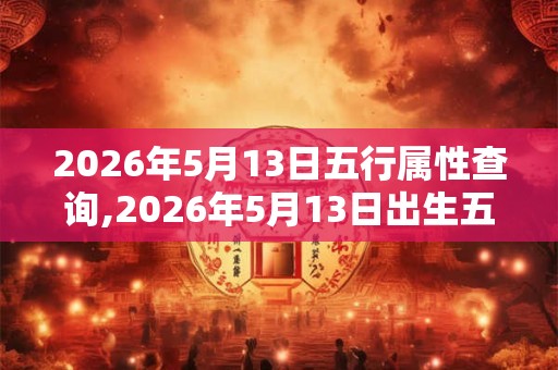 2026年5月13日五行属性查询,2026年5月13日出生五行属什么