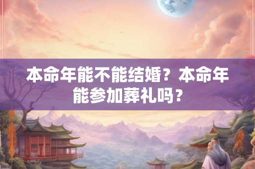 本命年能不能结婚?本命年能参加葬礼吗? 本命年能不能结婚?本命年能参加葬礼吗?