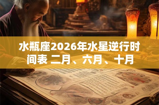 水瓶座2026年水星逆行时间表 二月、六月、十月