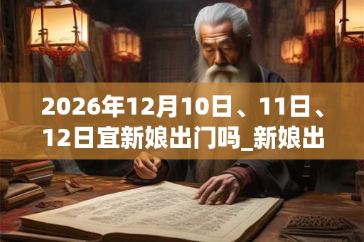 2026年12月10日、11日、12日宜新娘出门吗_新娘出门好不好