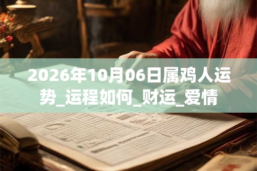2026年10月06日属鸡人运势_运程如何_财运_爱情