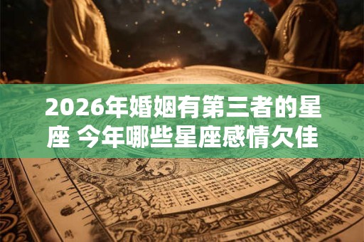 2026年婚姻有第三者的星座 今年哪些星座感情欠佳
