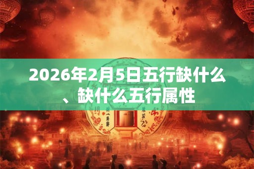 2026年2月5日五行缺什么、缺什么五行属性