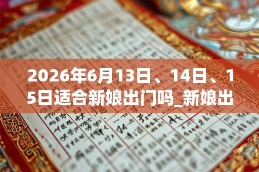 2026年6月13日、14日、15日适合新娘出门吗_新娘出门吉利吗
