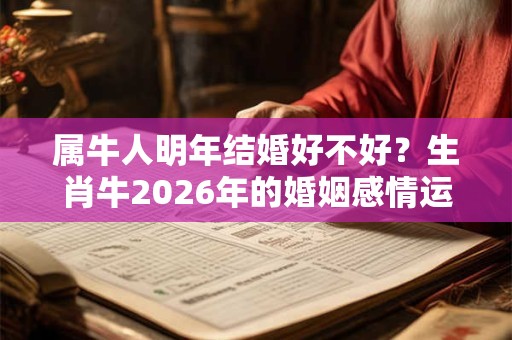 属牛人明年结婚好不好？生肖牛2026年的婚姻感情运势