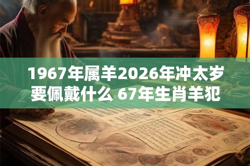 1967年属羊2026年冲太岁要佩戴什么 67年生肖羊犯太岁怎么化解